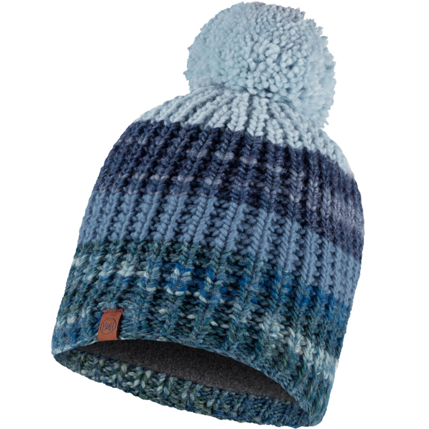 Buff Unisex Knitted Fleece Lined Bobble Hat