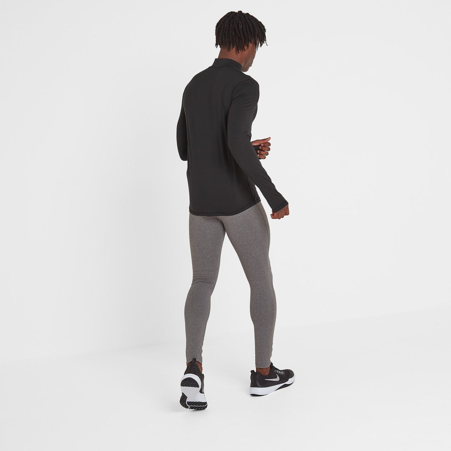 Snowdon Mens Thermal Quarter Zip Base Layer - Black
