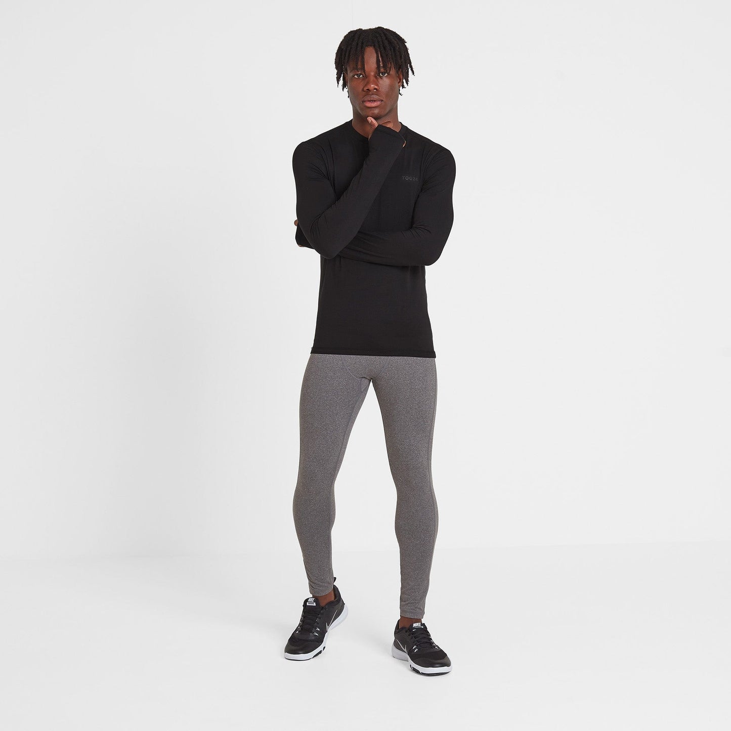 Snowdon Mens Thermal Crew Neck Base Layer - Black