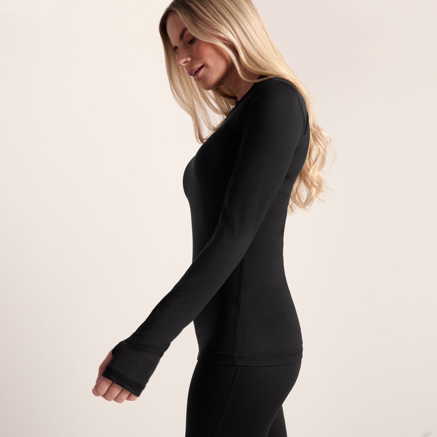 Snowdon Womens Thermal Crew Neck Base Layer - Black