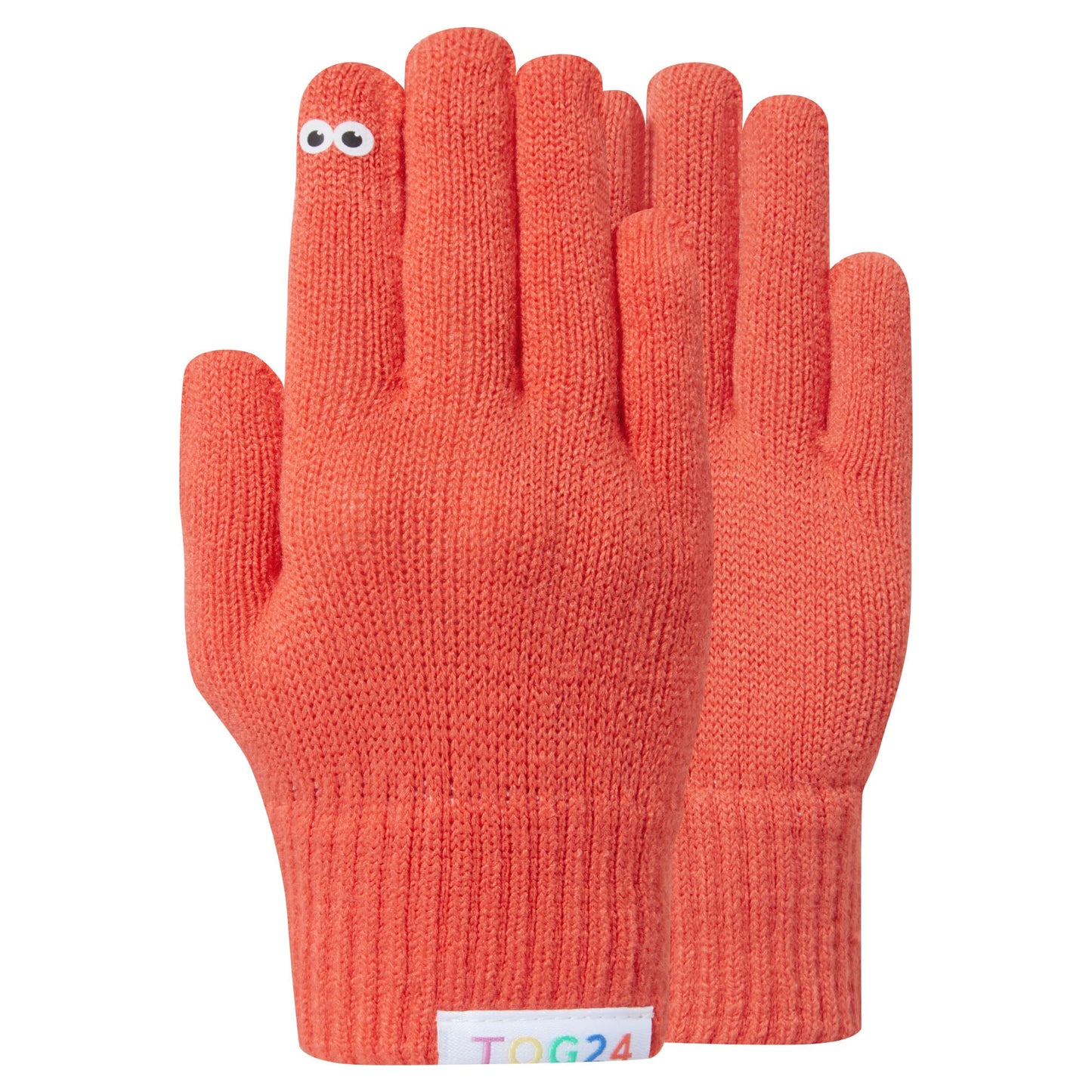 Soay Kids Shaun the Sheep Knit Gloves - Satsuma Orange