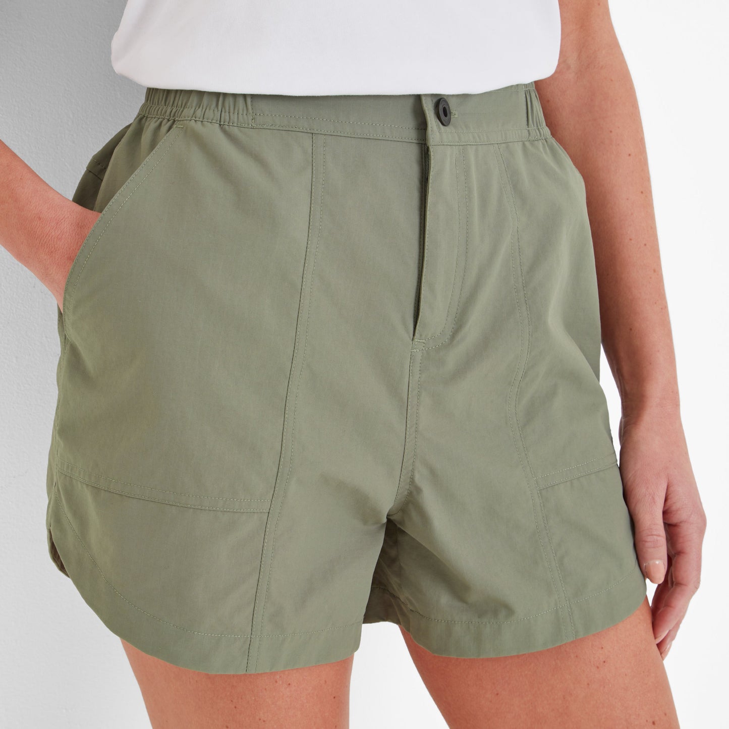 Tempo Womens Ripstop Performance Shorts - Faded Khaki