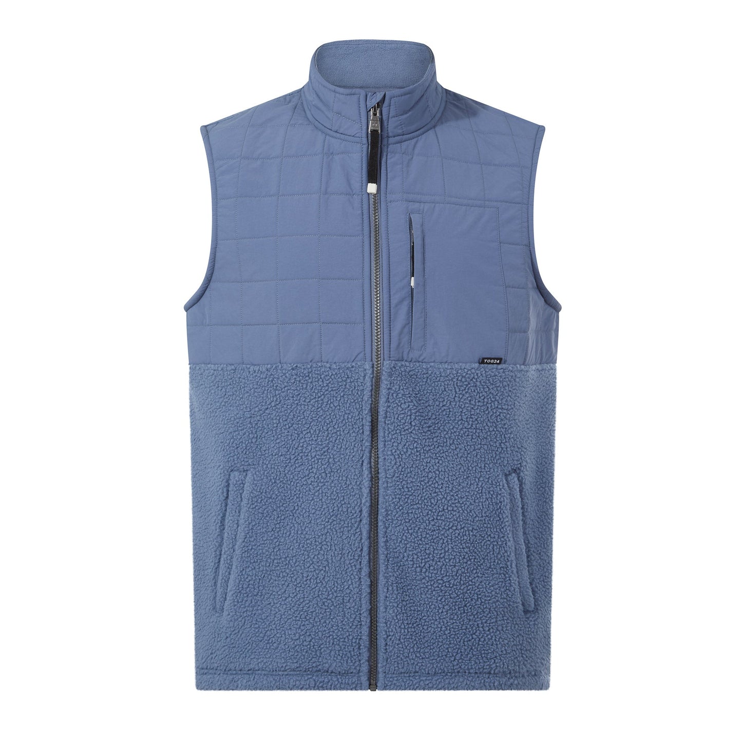 Tony Mens Padded Sherpa Gilet - Smokey Blue