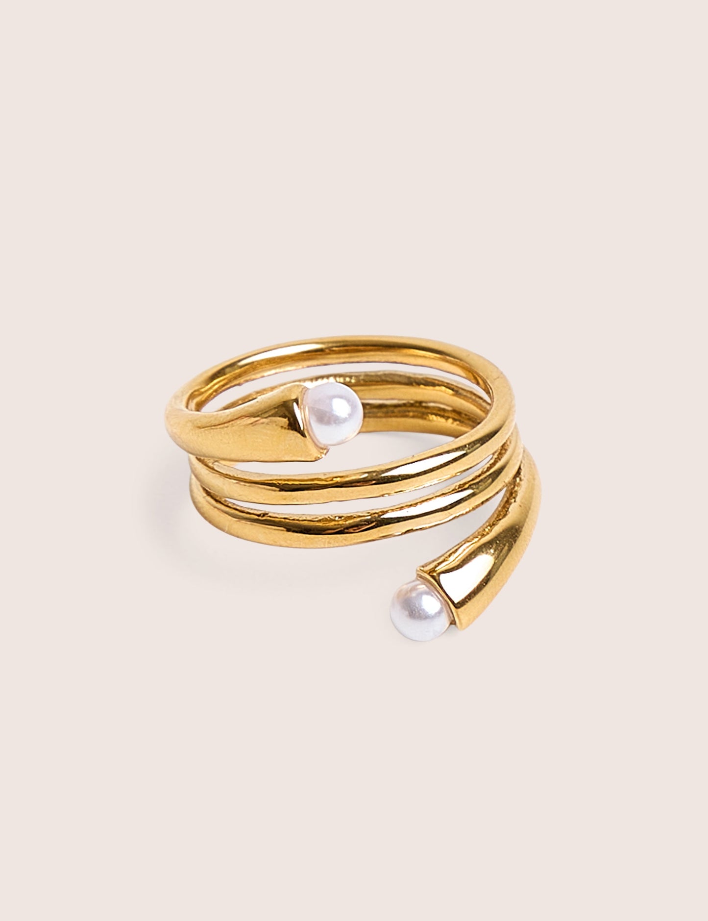 Public Desire Stacked Abstract Ring in Gold
