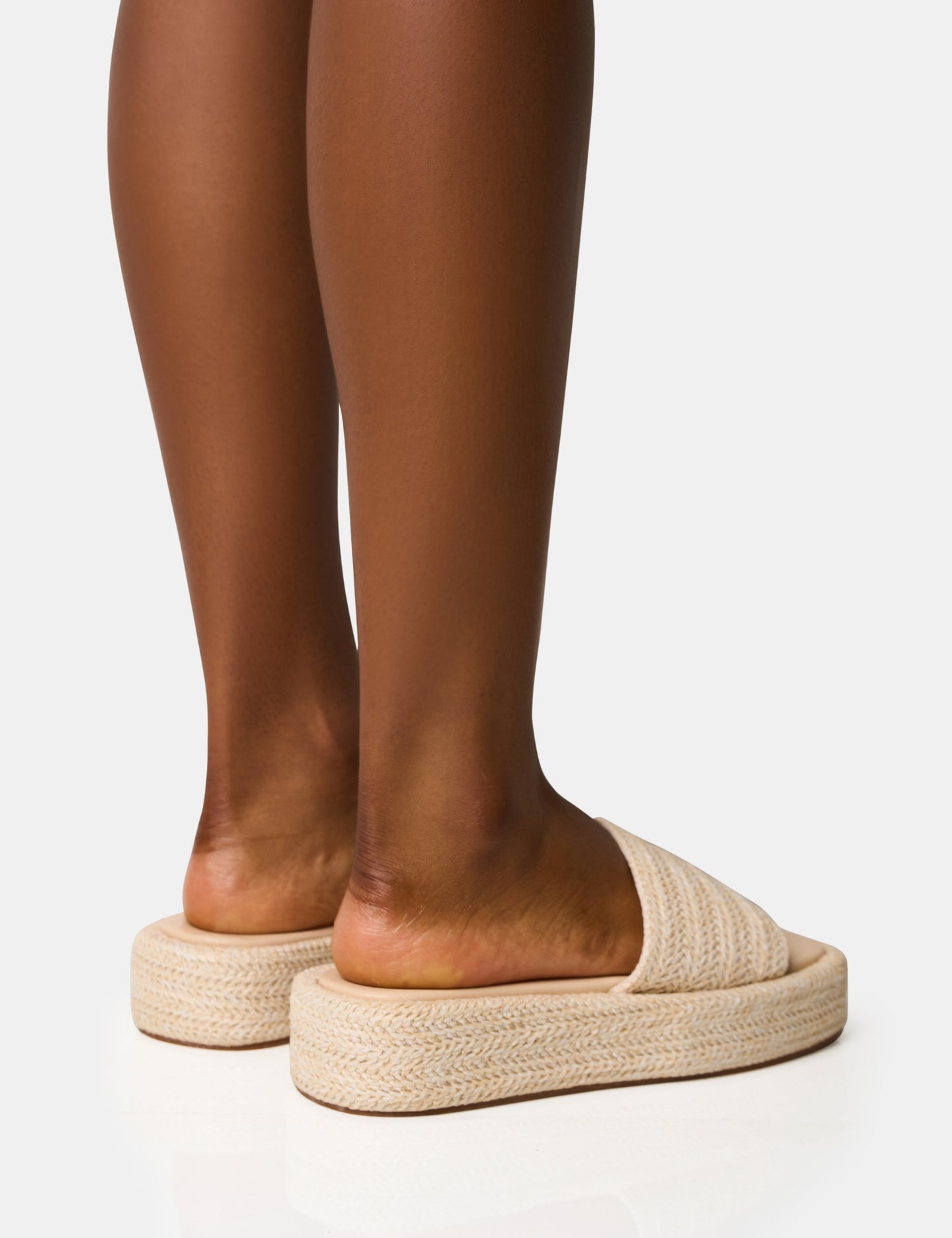Eclipse Natural Raffia Platform Sandals