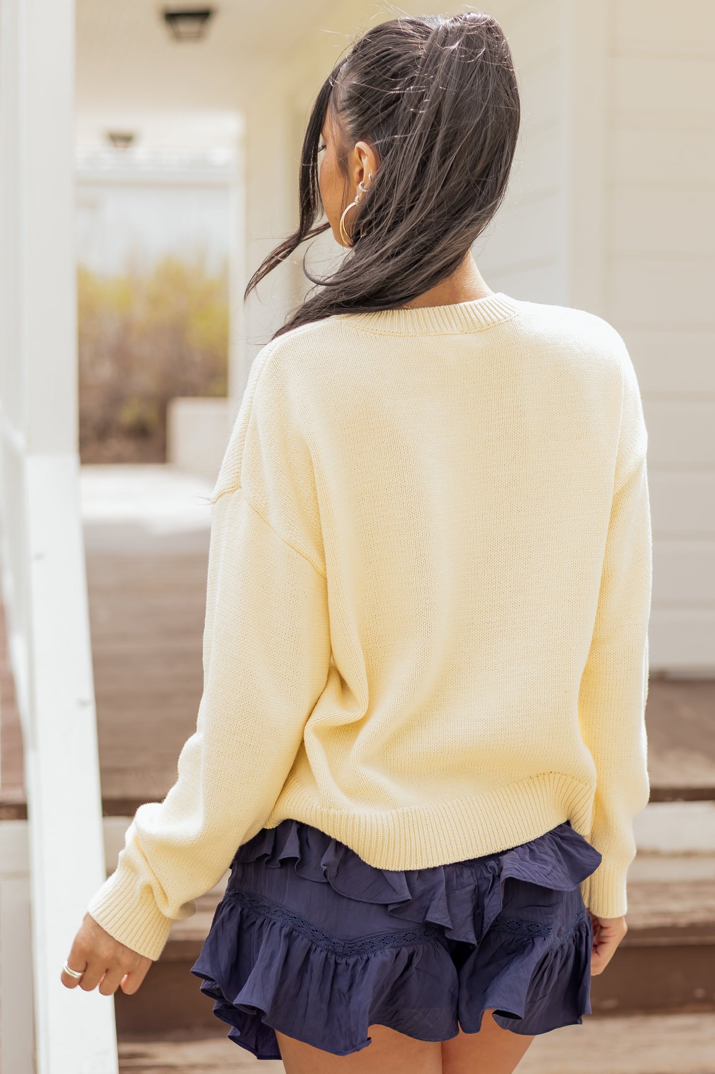 Honeysuckle Sardine Graphic Relaxed Knit Sweater