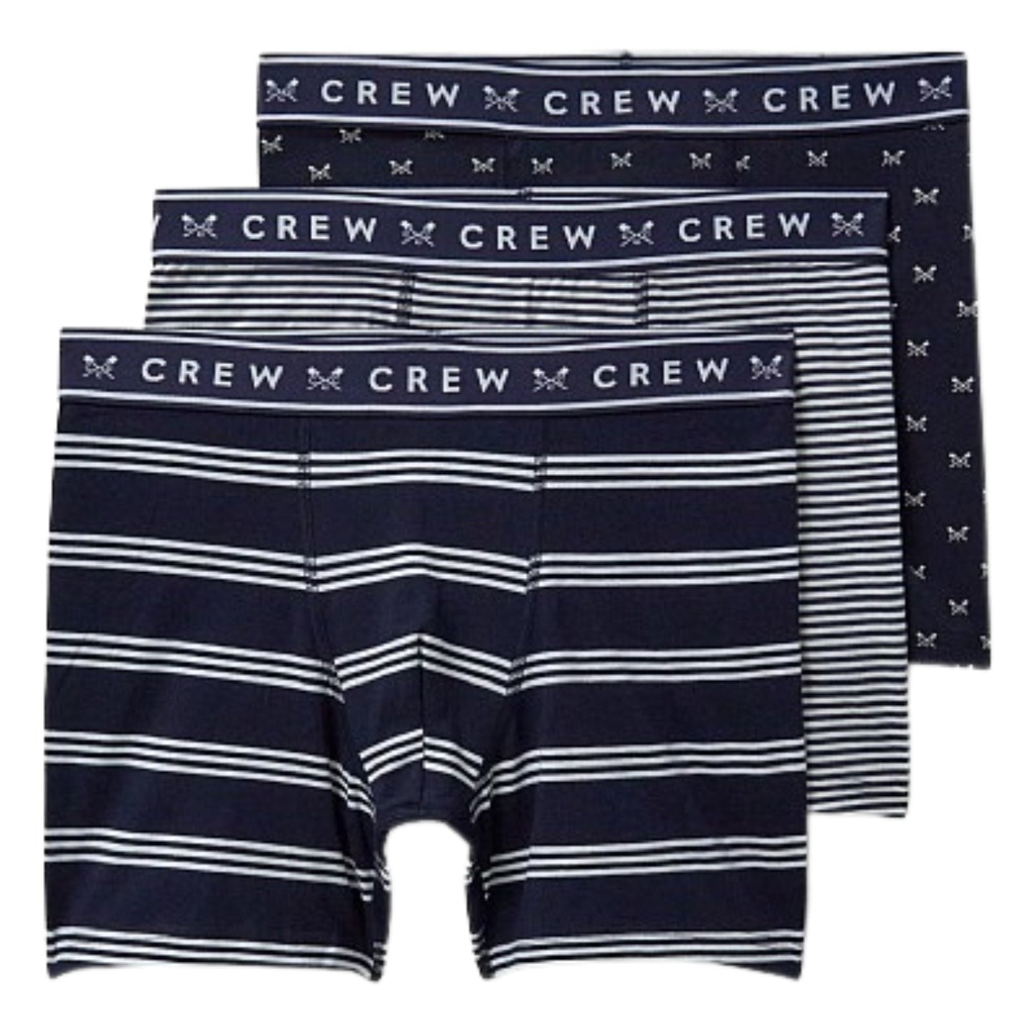 Crew Clothing Mens 3 Pack Jersey Boxer Shorts