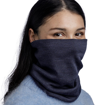Buff Unisex Merino Wool Heavyweight Tubular Bandana Scarf - Indigo