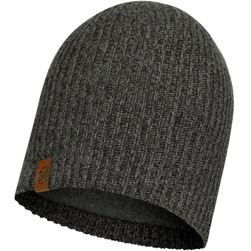 Buff Unisex Knitted Fleece Lined Beanie Hat - Grey