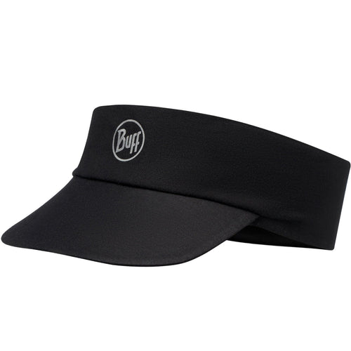 Buff Unisex Reflective Solid Packable Adjustable Visor Cap - Black