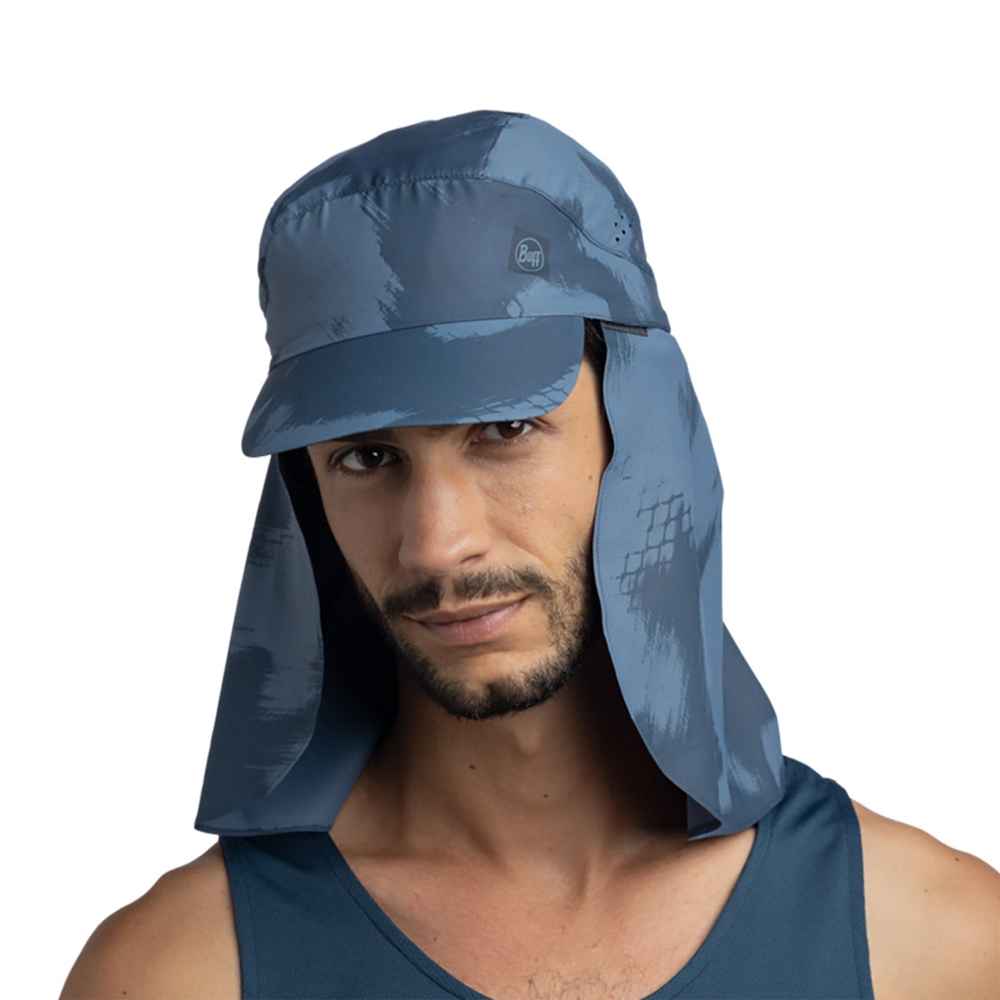 Buff Unisex Walking Hiking UPF 50 Packable Pack Sahara Cap - Steel