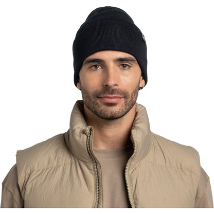 Buff Unisex Lilon Two Layer Circular Knit Beanie - Black - OS