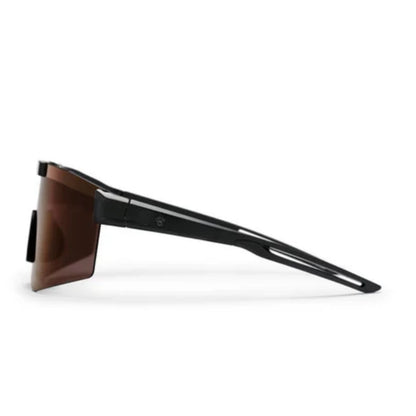 CHPO Luca Oversized Sport Sunglasses - Matte Black/Purple Mirror