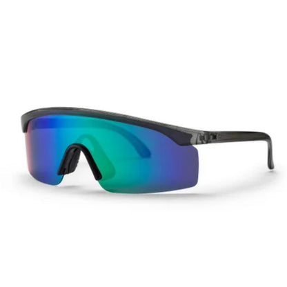 CHPO Lelle Oversized Sport Sunglasses - Grey/Rainbow Mirror