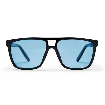 CHPO Siljan Shiny Sunglasses - Shiny Black/Light Blue