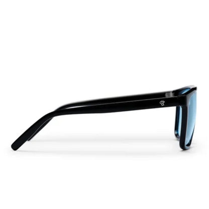 CHPO Siljan Shiny Sunglasses - Shiny Black/Light Blue
