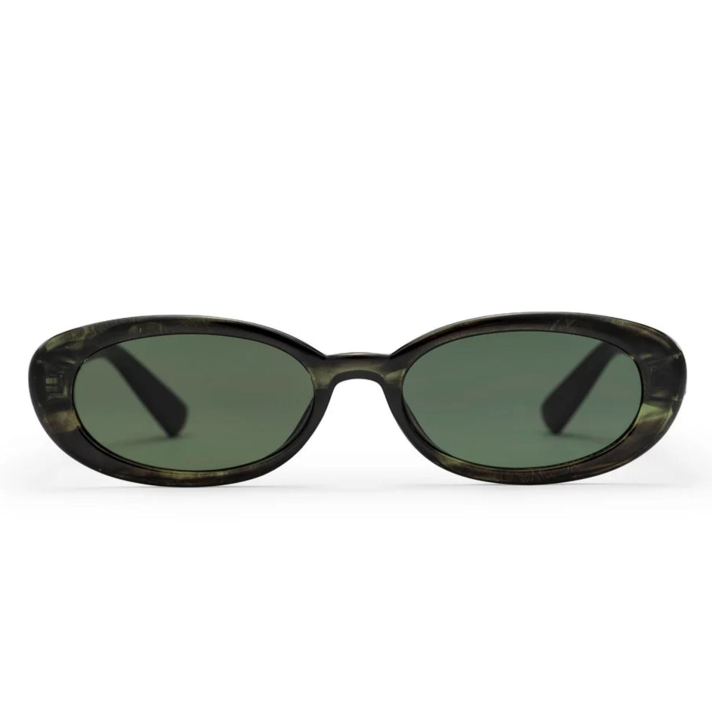 CHPO Alice Oval Sunglasses - Smoke Green/Green