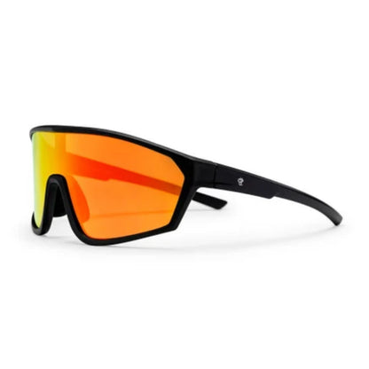 CHPO Vinfred Sports Sunglasses - Matte Black/Red Mirror