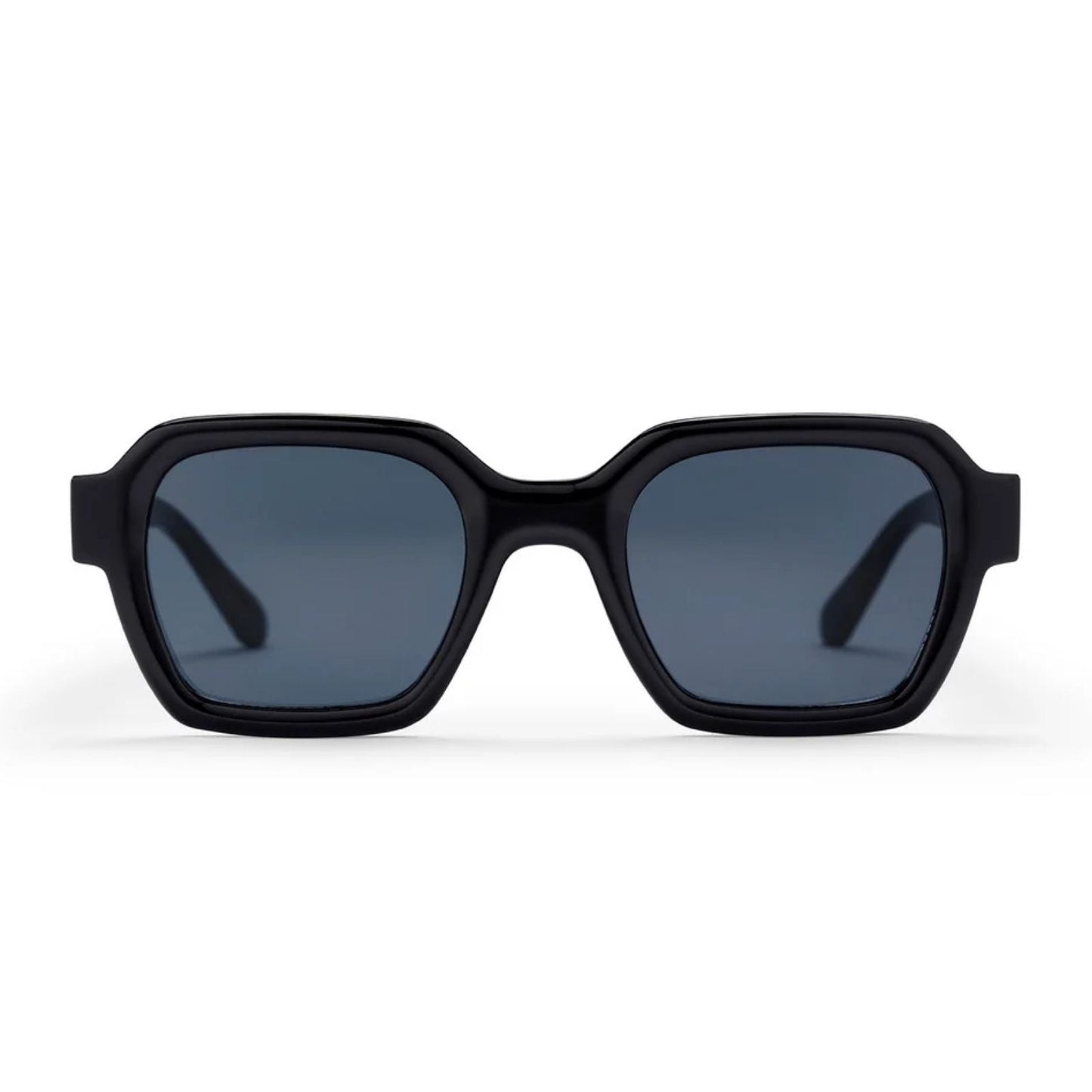 CHPO The AK Geometric Sunglasses - Shiny Black/Black