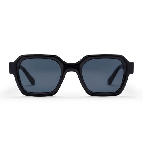 CHPO The AK Geometric Sunglasses - Shiny Black/Black