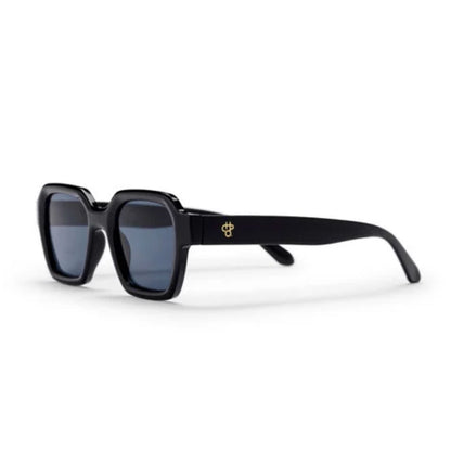 CHPO The AK Geometric Sunglasses - Shiny Black/Black