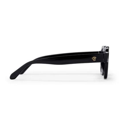 CHPO The AK Geometric Sunglasses - Shiny Black/Black