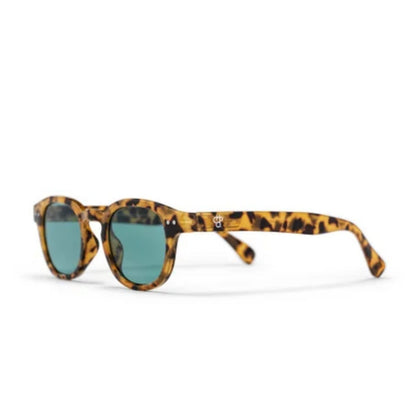 CHPO Carro Oval Sunglasses - Leopard/Turquoise
