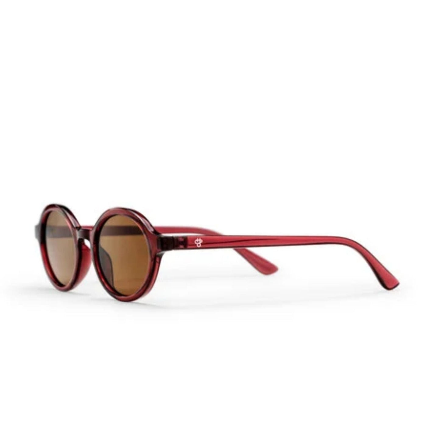 CHPO Marlene Oval Sunglasses - Burgundy/Brown