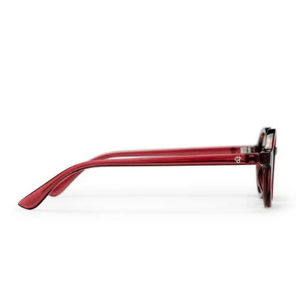 CHPO Marlene Oval Sunglasses - Burgundy/Brown