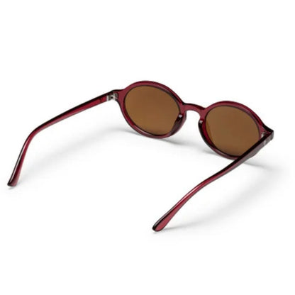 CHPO Marlene Oval Sunglasses - Burgundy/Brown