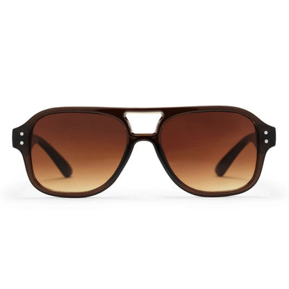 CHPO Cocas Geometric Sunglasses - Coffee/Brown Gradient