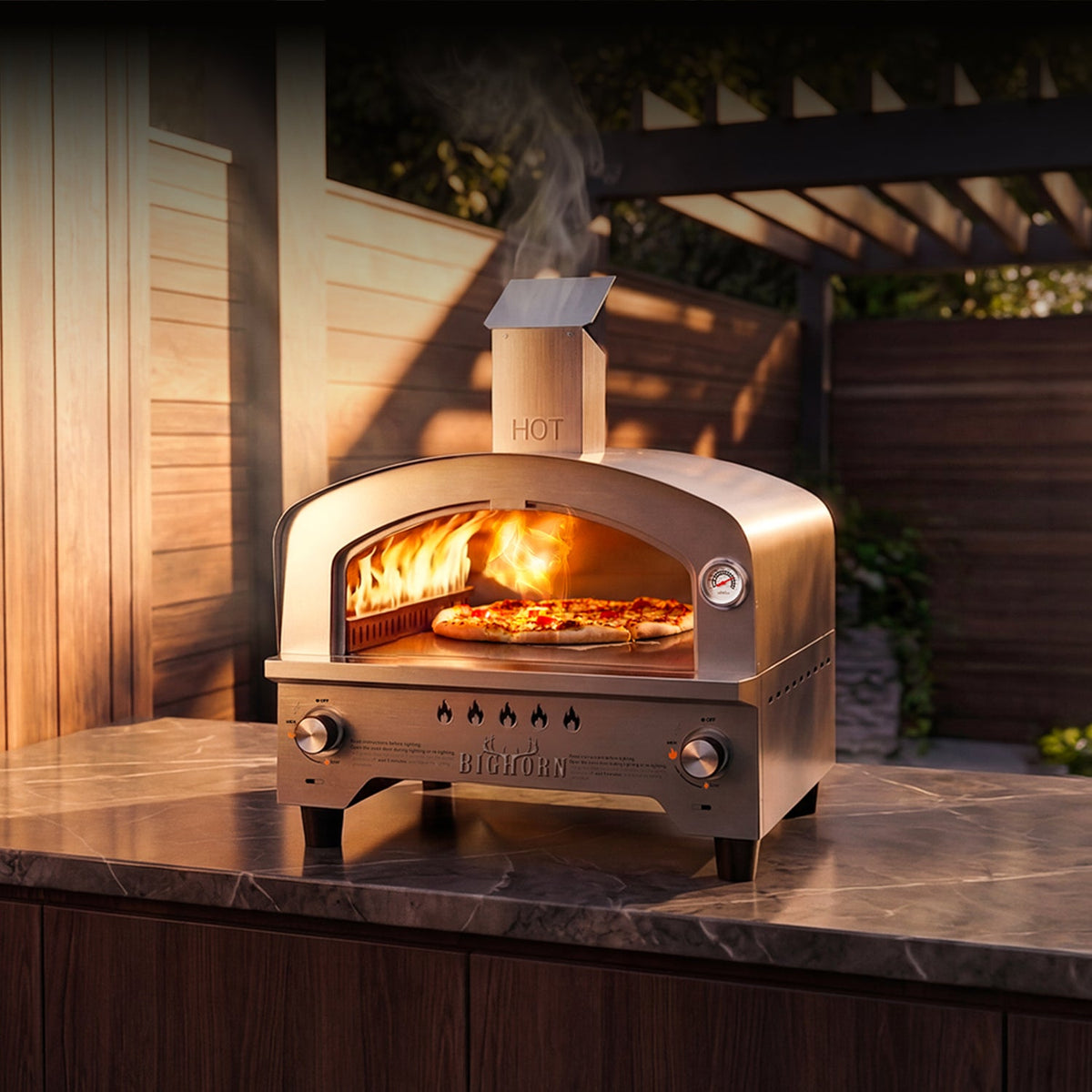 15" Dual Burner Gas Pizza Oven