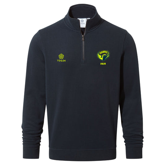 West Yorkshire Hawks Mens - Oakenshaw 1/4 Zip Neck Dark Indigo