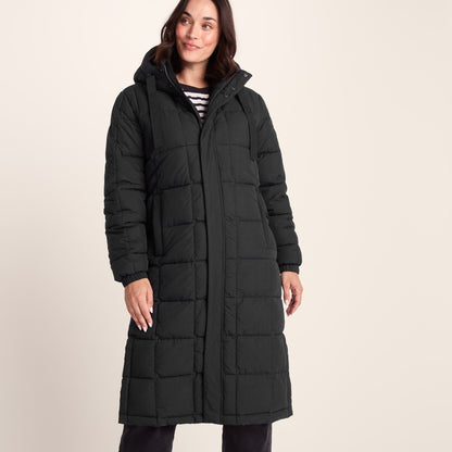 Saga Womens Long Shower Resistant Insulated Jacket - Black