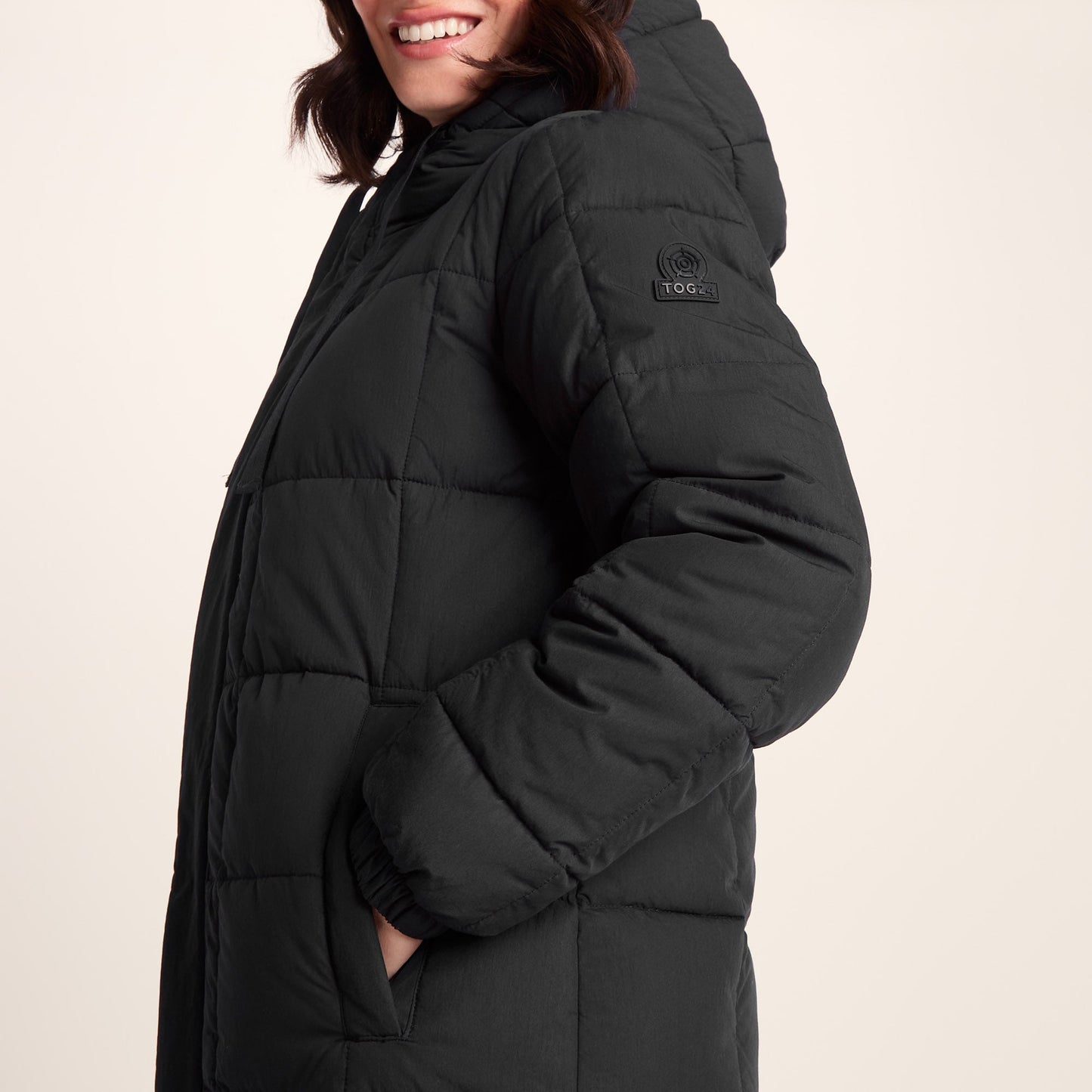 Saga Womens Long Shower Resistant Insulated Jacket - Black