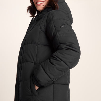 Saga Womens Long Shower Resistant Insulated Jacket - Black