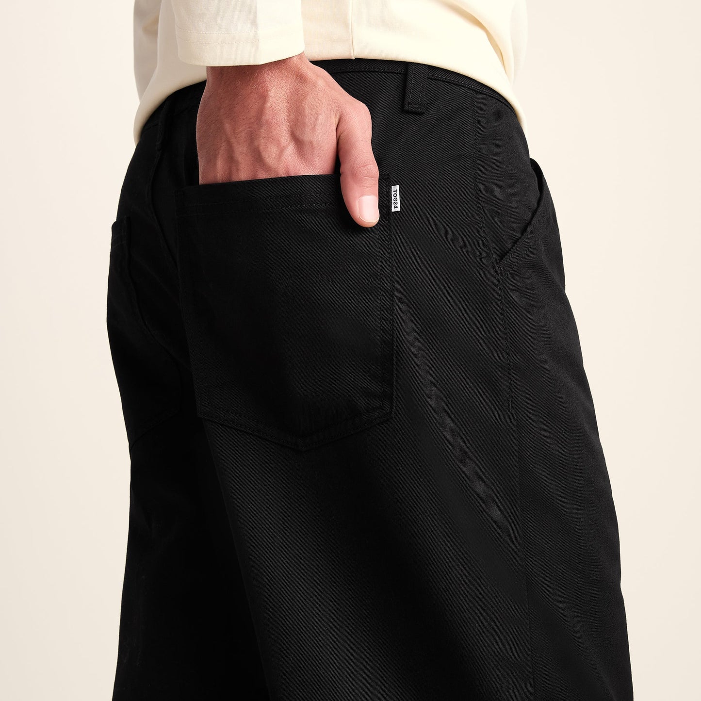 Sam Mens Slim Tapered Casual Chino Trouser - Black
