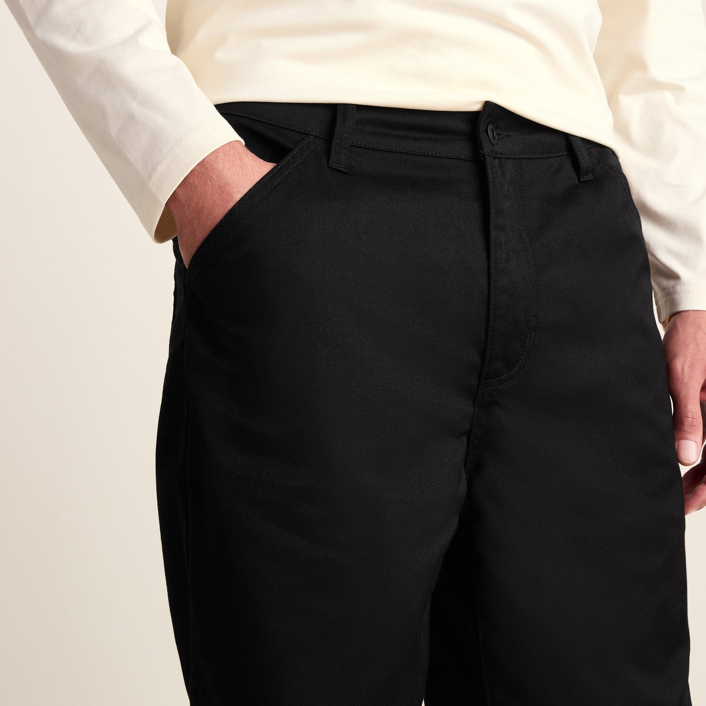 Sam Mens Slim Tapered Casual Chino Trouser - Black