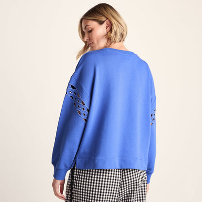 Samara Womens Relaxed Fit Supersoft Sweat - Cornflower Blue