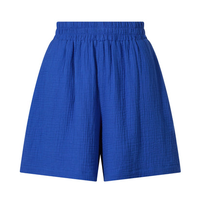 Samie Womens 100% Cotton Shorts - Ultramarine Blue