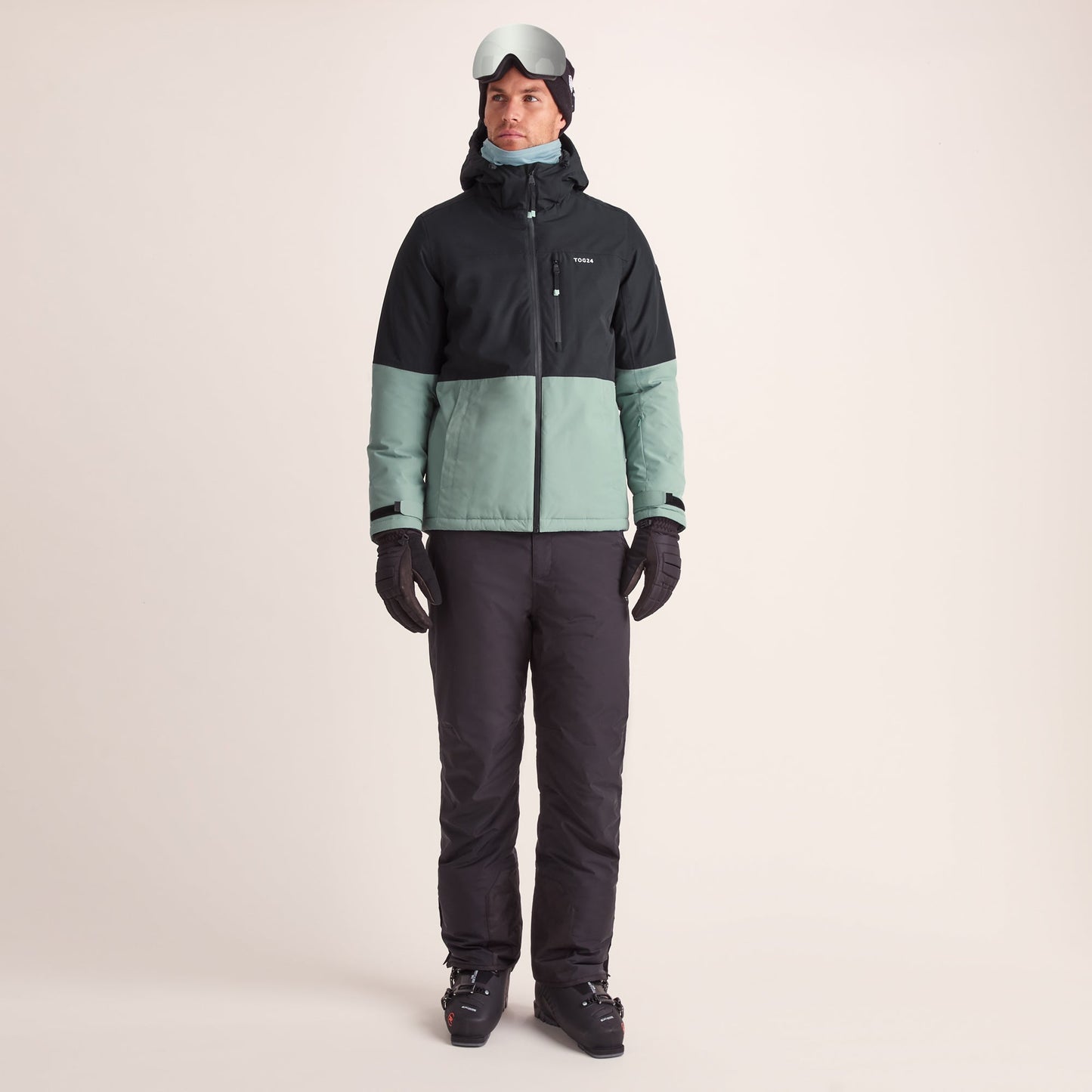 Samoens Mens Waterproof Ski Jacket - Steel Teal/Black