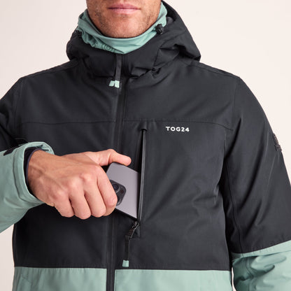 Samoens Mens Waterproof Ski Jacket - Steel Teal/Black