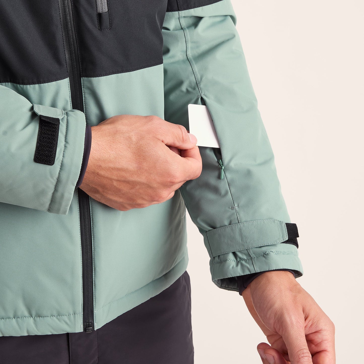 Samoens Mens Waterproof Ski Jacket - Steel Teal/Black
