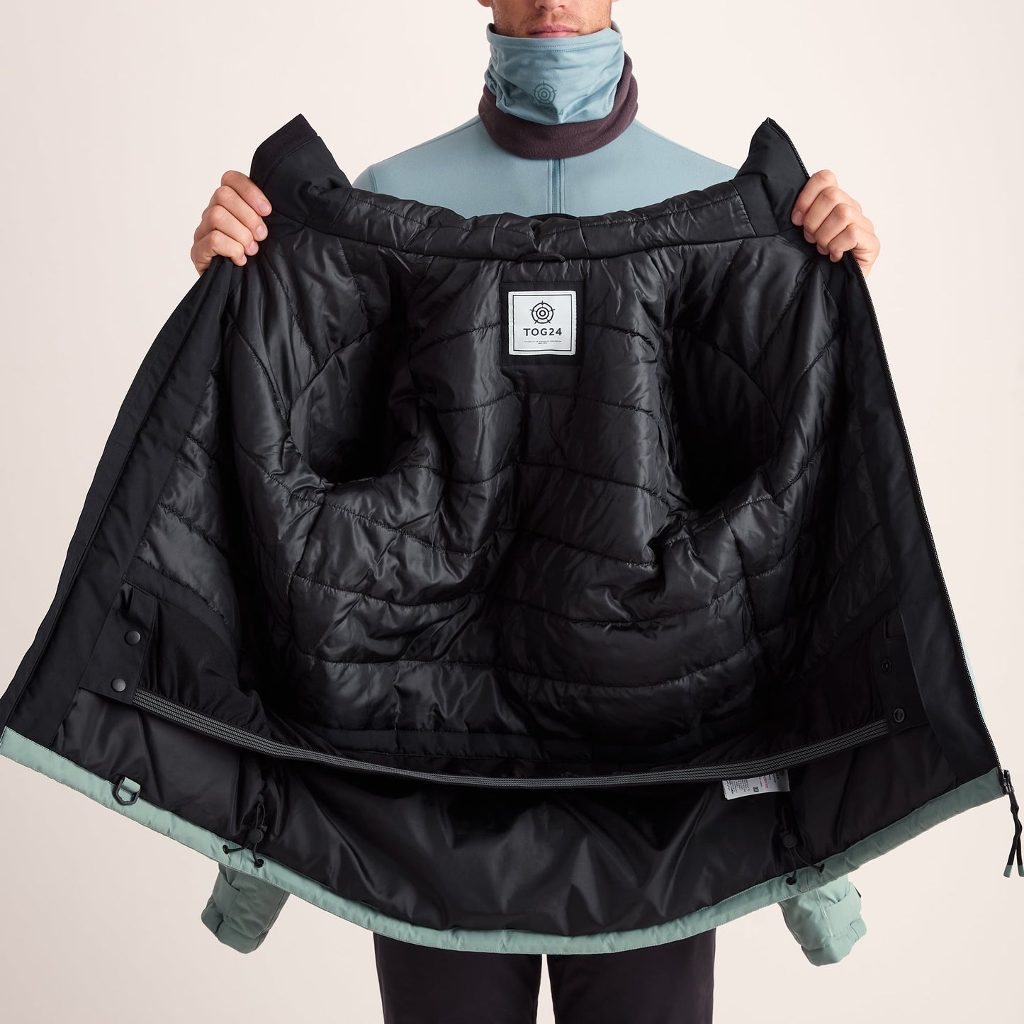 Samoens Mens Waterproof Ski Jacket - Steel Teal/Black