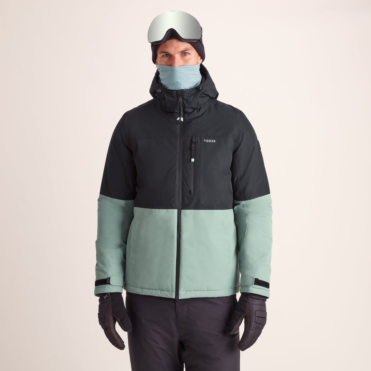 Samoens Mens Waterproof Ski Jacket - Steel Teal/Black