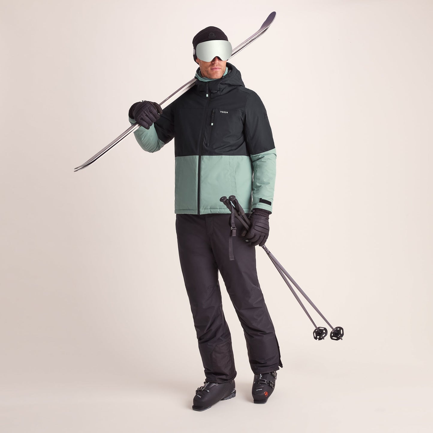 Samoens Mens Waterproof Ski Jacket - Steel Teal/Black