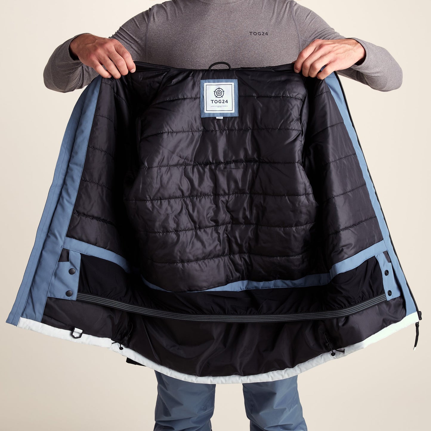 Samoens Mens Waterproof Ski Jacket - Steel Smokey Blue
