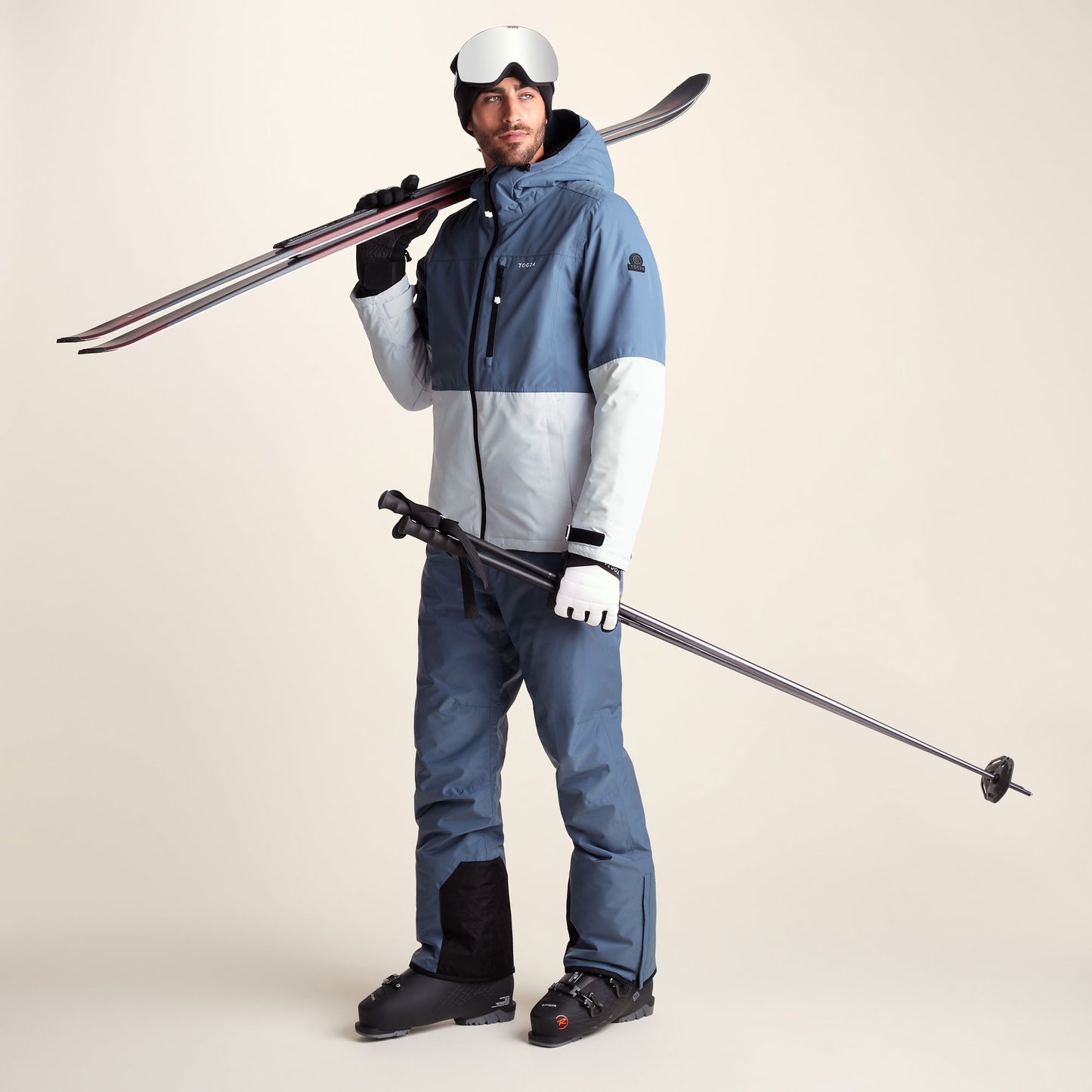Samoens Mens Waterproof Ski Jacket - Steel Smokey Blue