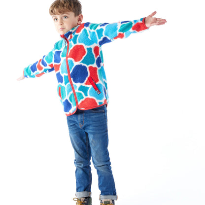 Sardi Kids Shaun the Sheep Sherpa Jacket - Space Blue Sheep Print