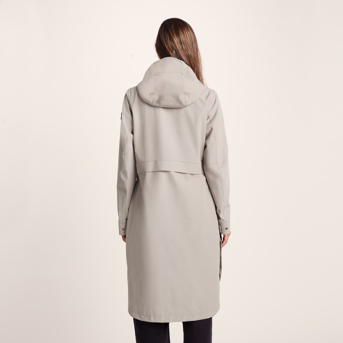 Saunter Womens Long Waterproof Jacket - Dark Taupe